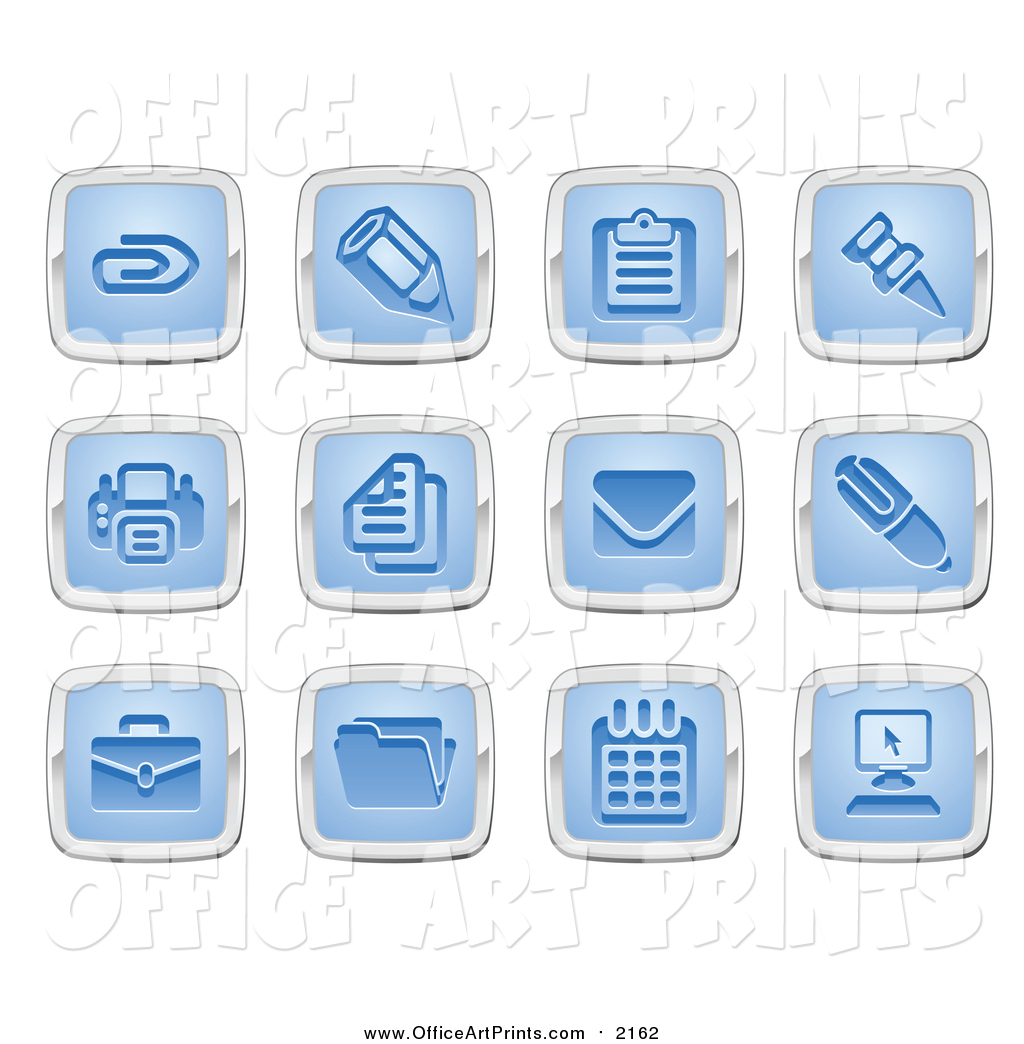 Larger Preview  Art Print Of Blue And Silver Square Business And    