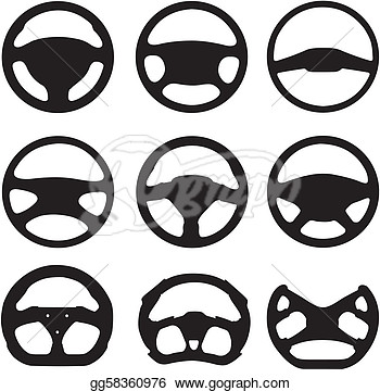 Nascar Finish Line Clipart Steering Wheel Silhouette Clipart   Free    