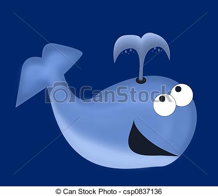 Of Cartoon Whale   A Large Blue Cartoon Whale With Big Eyes