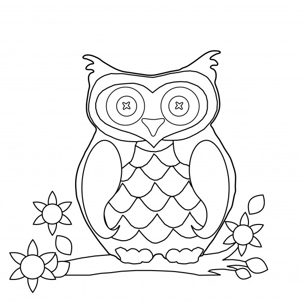 Owl Coloring Page Clipart Free Stock Photo   Public Domain Pictures