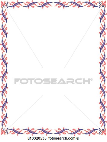 Purple And Pink Fancy Victorian Border View Large Clip Art Graphic