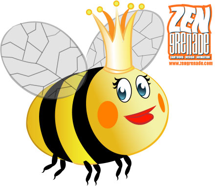 Queen Bee Cartoon Character