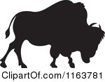 Royalty Free  Rf  Buffalo Silhouette Clipart   Illustrations  1