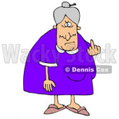 Royalty Free Rf Clip Art Illustration Of A Grumpy Old Woman Smoking A