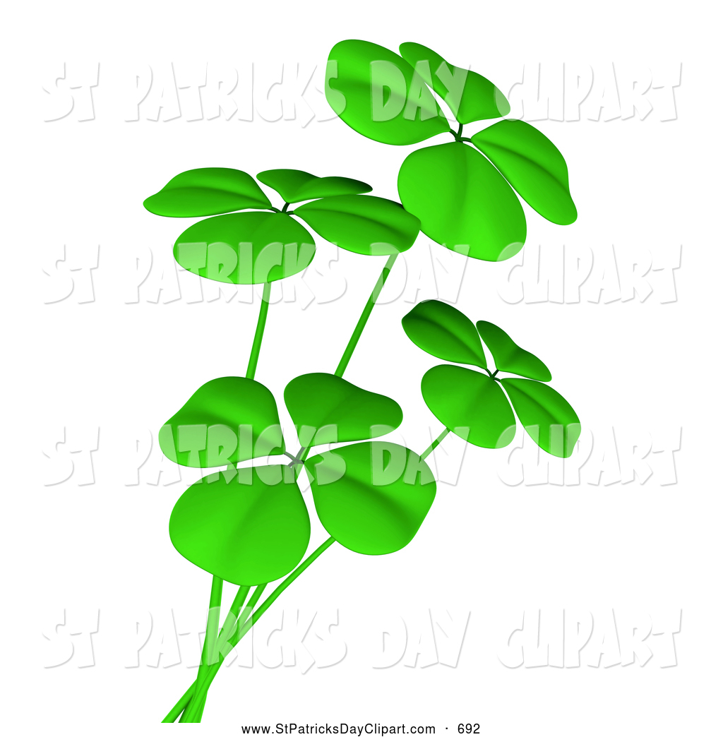 Royalty Free Stock St  Patrick S Day Clipart Of Lucky Clovers