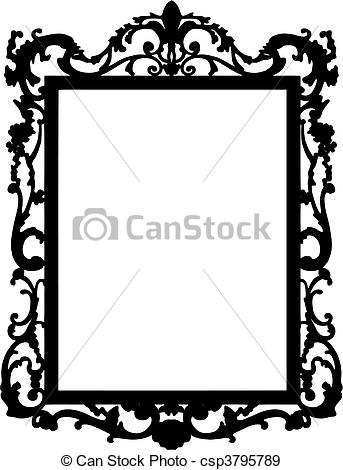 Standing Mirror Clipart Black And White Mirror Illustrations And