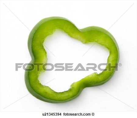 Stock Photo   Slice Of Green Pepper  Fotosearch   Search Stock Images