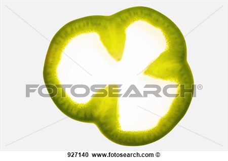 Stock Photography Of Slice Of Green Pepper Backlit 927140   Search