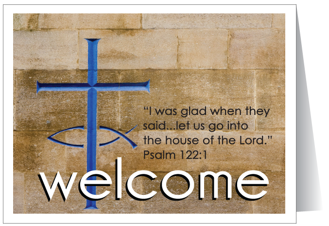 Welcome To Our Church Cards   Ministry Greetings Christian Cards