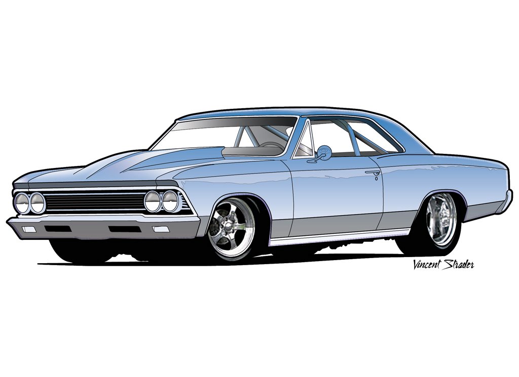 Allowistic Artist  66 Chevelle Drawing