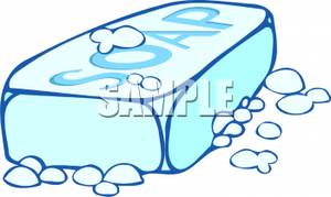 Blue Soap Bar Clipart Image