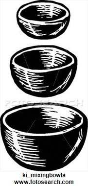 Clip Art Of Mixing Bowls Ki Mixingbowls   Search Clipart Illustration