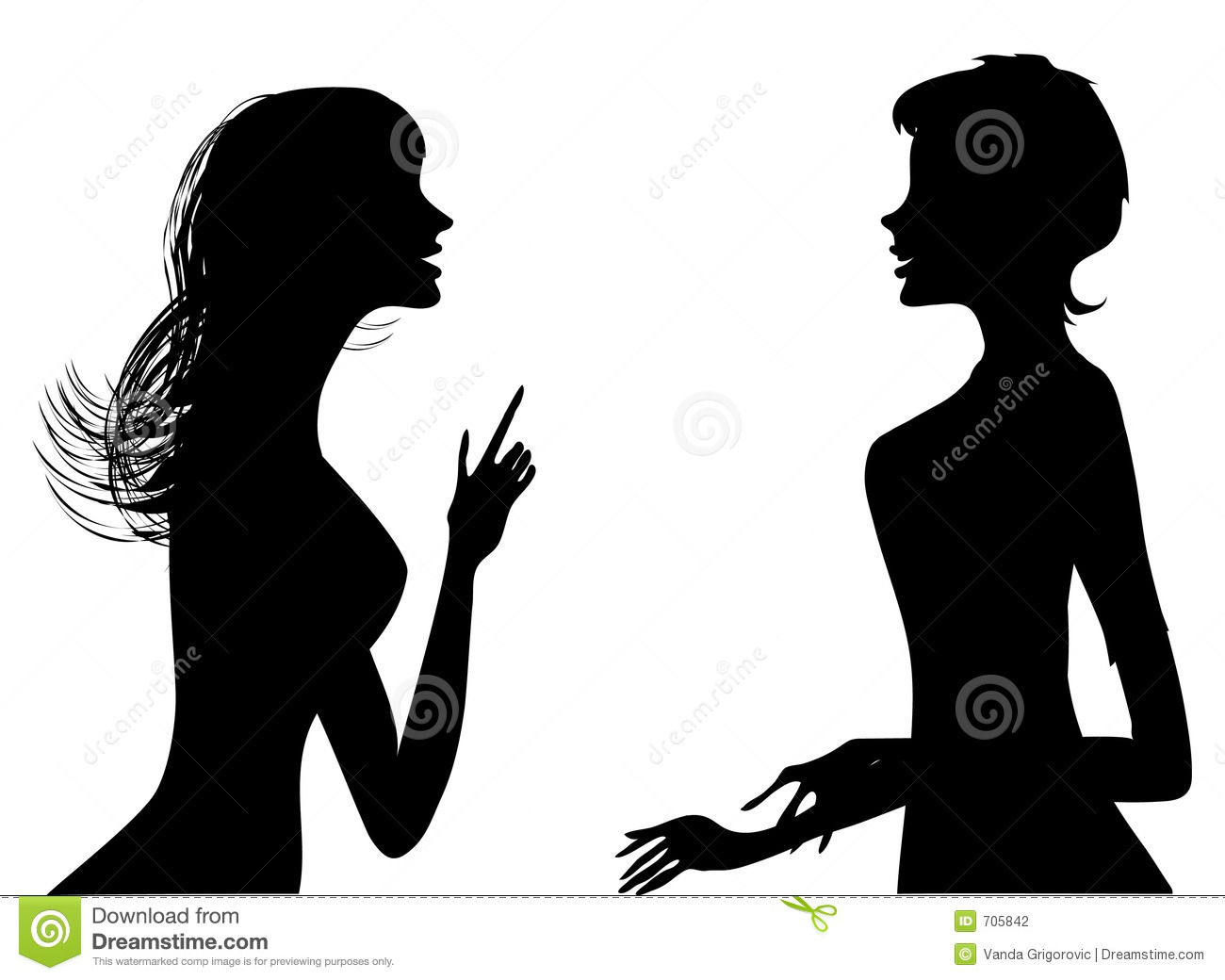Gossip Silhouette Stock Photography   Image  705842