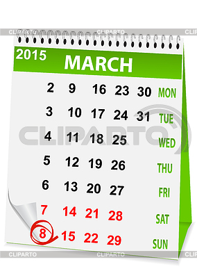 Icon In The Form Of A Calendar For 8 March     Rodakm