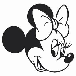 Large Minnie Mouse Face Colouring Pages