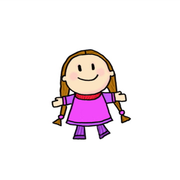 Little Girl Cartoon Characters Clipart   Free Clipart