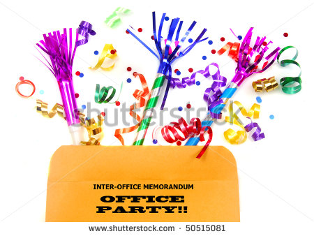 Office Memo File With Party Favors For An Office Party 50515081 Jpg