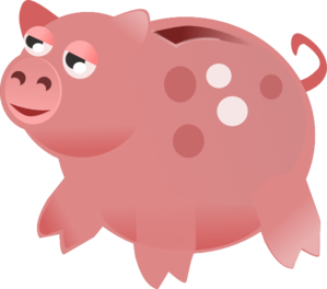 Piggy Bank Clip Art   Blue   Download Vector Clip Art Online