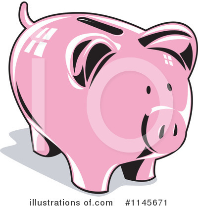 Piggy Bank Clipart  1145671 By Patrimonio   Royalty Free  Rf  Stock    