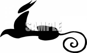 Silhouette Of A Black Panther Clip Art Image 