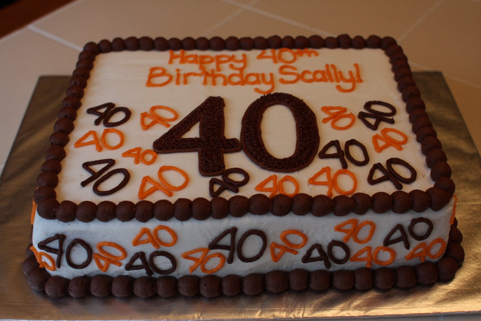 The Buttercream Bakery  40th Birthday Cake