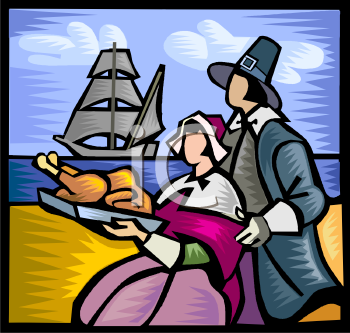 1003 1314 5037 Pilgrims On The First Thanksgiving Clipart Image Jpg