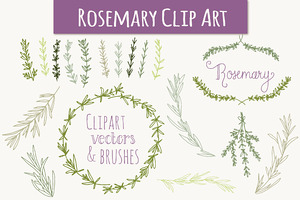 28  Rosemary Clip Art   Vectors By The Pen   Brush In Graphics
