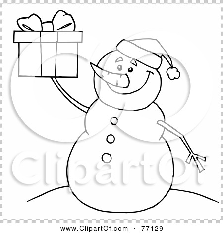 75999 Royalty Free Rf Clipart Illustration Of A Jolly Snowman Holding
