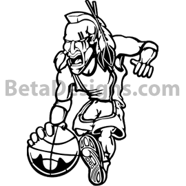 Basketball Indian 01   Black And White