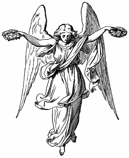 Black And White Clip Art Of Angels   Belznickle Blogspot   Black And    