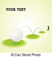 Bouncing Golf Ball   Vector Illustration Of A Bouncing Golf