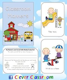 Classroom Manners Social Skills Posters   30 Pages   Pdf File 30 Pages