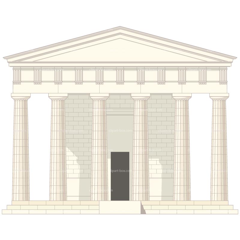 Clipart Greek Temple   Royalty Free Vector Design