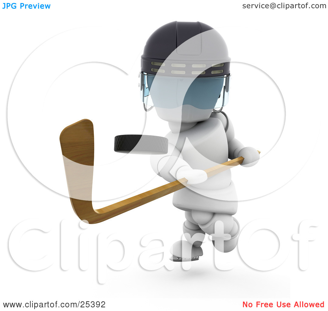 Clipart Illustration Of A Hockey Puck Flying Through The Air After