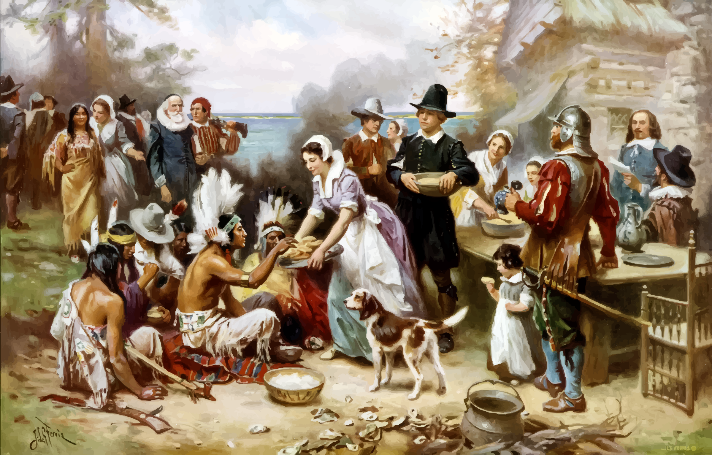 Clipart   The First Thanksgiving