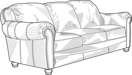 Couch Furniture Clip Art Free Vector In Open Office Drawing Svg    Svg