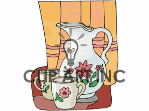 Cup Cups Pitcher Jug Jugs Drink Drinks Tea Carafe Gif Clip Art    