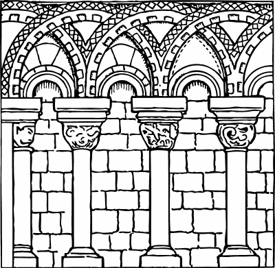 Free Clipart Of Architectural Column Black And White Clipart Of The