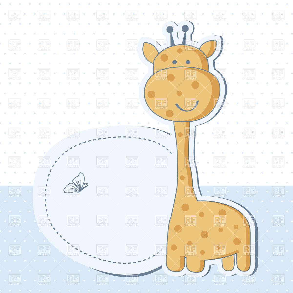     Giraffe And Round Frame Download Royalty Free Vector Clipart  Eps