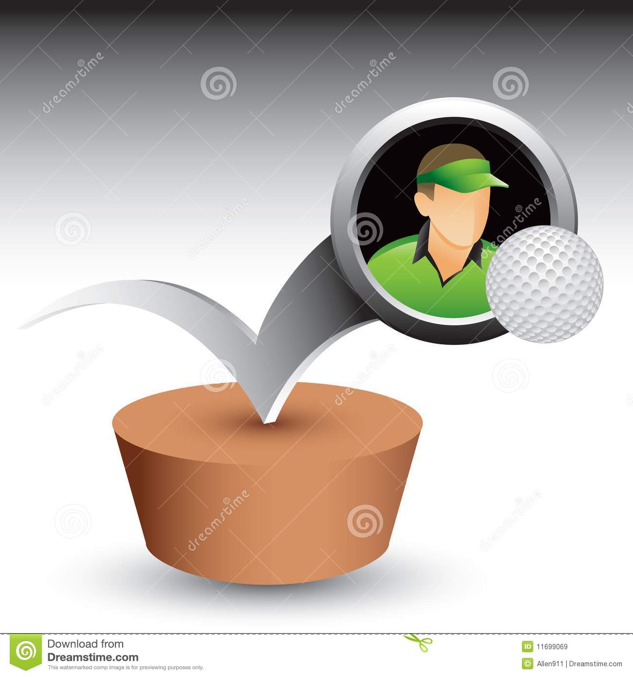 Golfer And Golf Ball Bouncing Royalty Free Stock Images   Image
