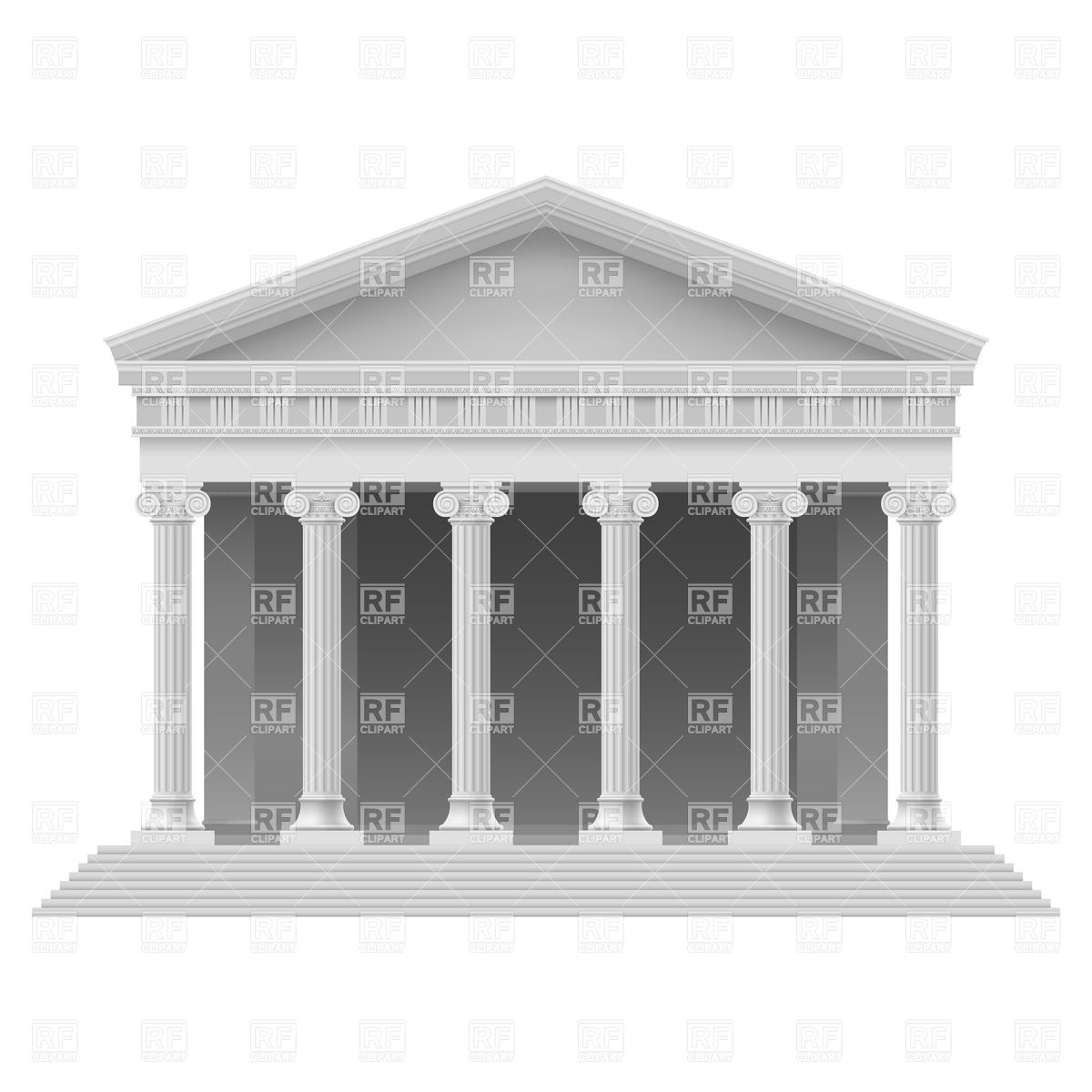 Greek Temple With Columns Download Royalty Free Vector Clipart  Eps
