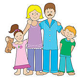 Kids Pajamas Clipart Family In Pajamas