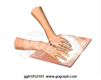 Make Fresh Bread On Wooden Cutting Board  Clipart Drawing Gg61912101