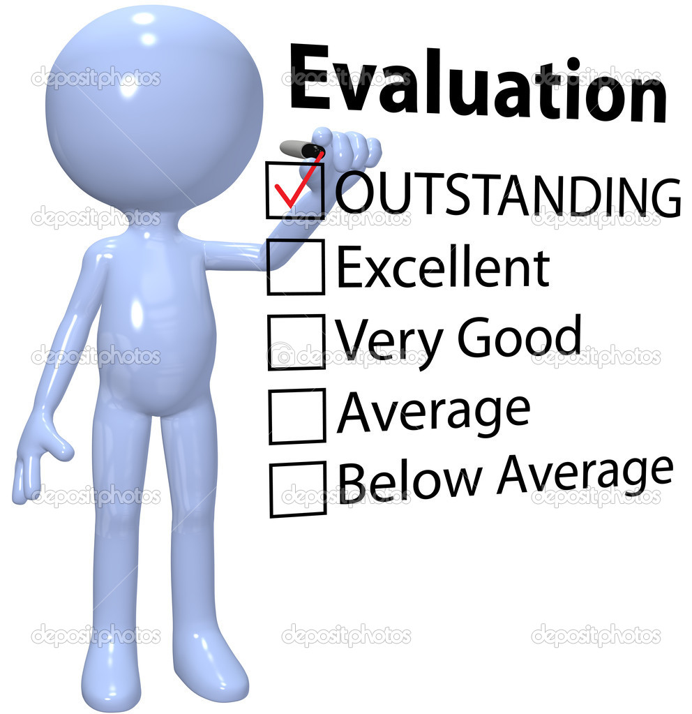 Manager Check Business Quality Evaluation Report   Stock Photo