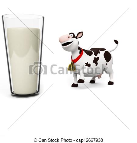 Rendered Illustration Of A Toon Cow Stock Illustration Royalty Free