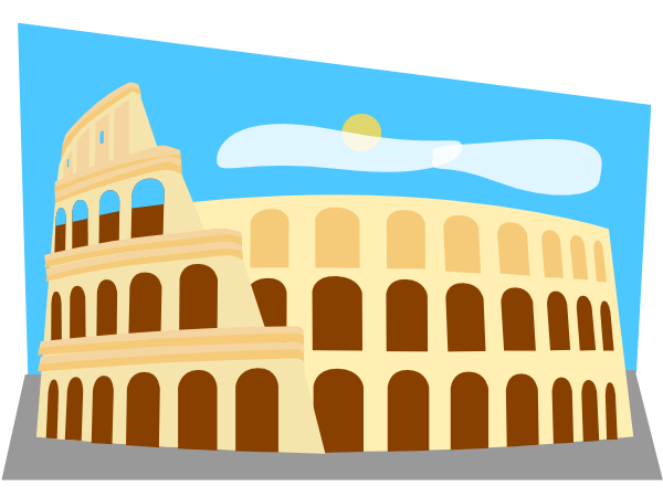 Roman Colosseum Clip Art At Clker Com   Vector Clip Art Online    