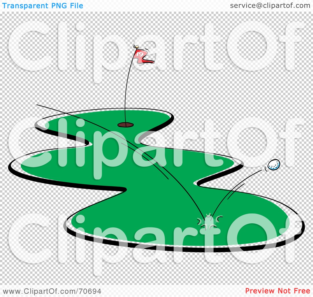 Royalty Free  Rf  Clipart Illustration Of A Golf Ball Bouncing Off The