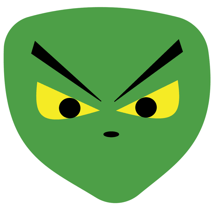 Scary Face Clipart   Alien Green Face Halloween Monster Scary Face    