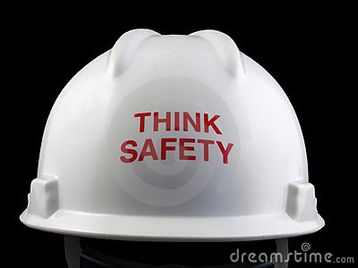 Think Safety Hard Hat Stock Photo   Image  10913710