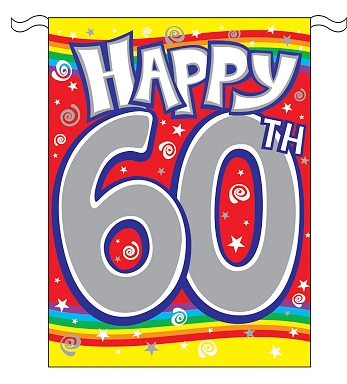 60th Birthday Pvc Bunting 12ft